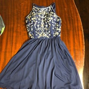 Navy blue Sparkly Homecoming Dress
